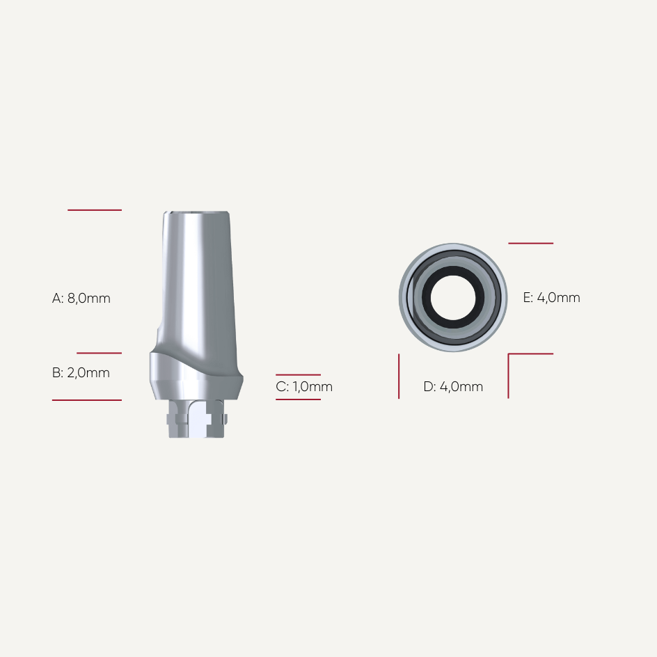 Präparierbare Titan Abutments