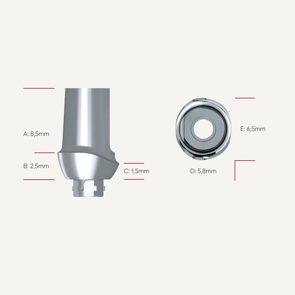Präparierbare Titan Abutments