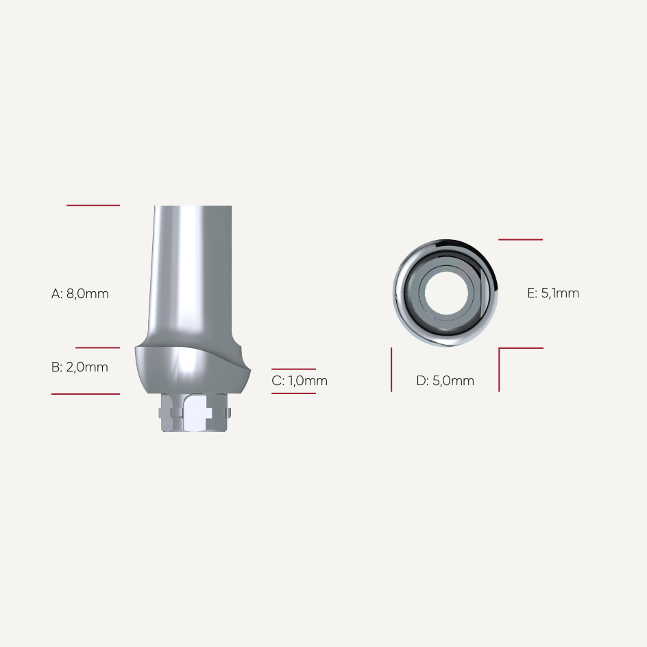 Präparierbare Titan Abutments