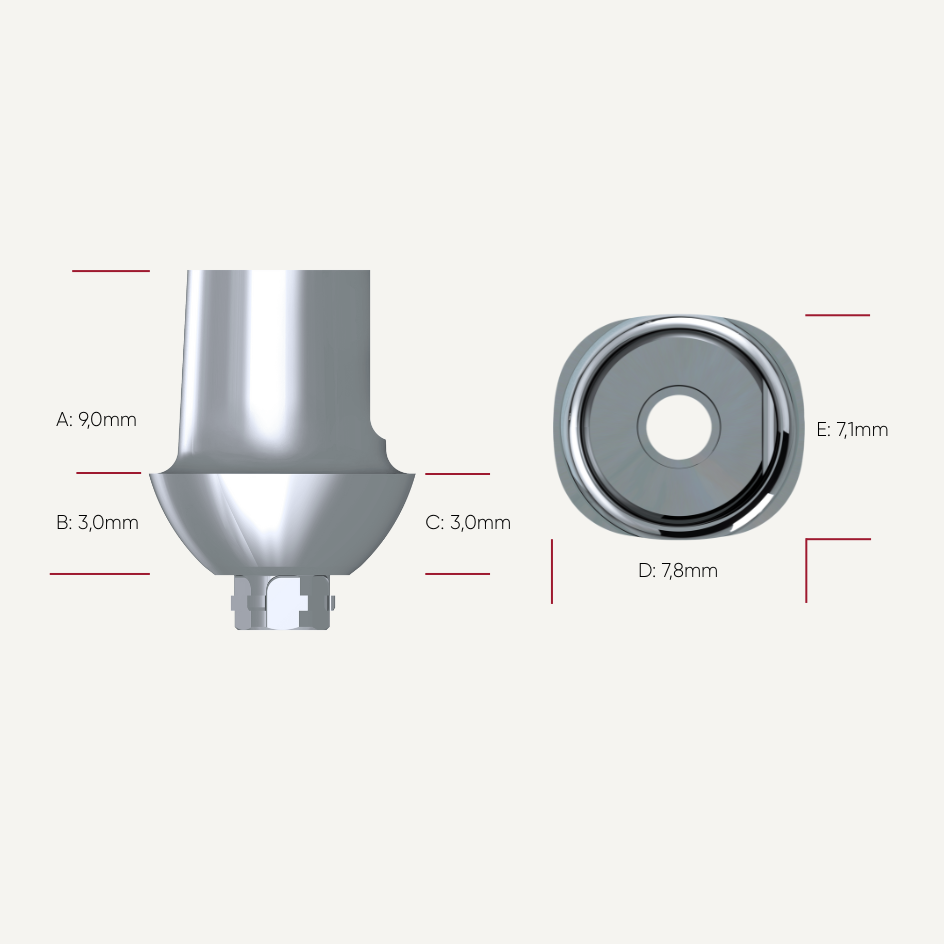 Präparierbare Titan Abutments