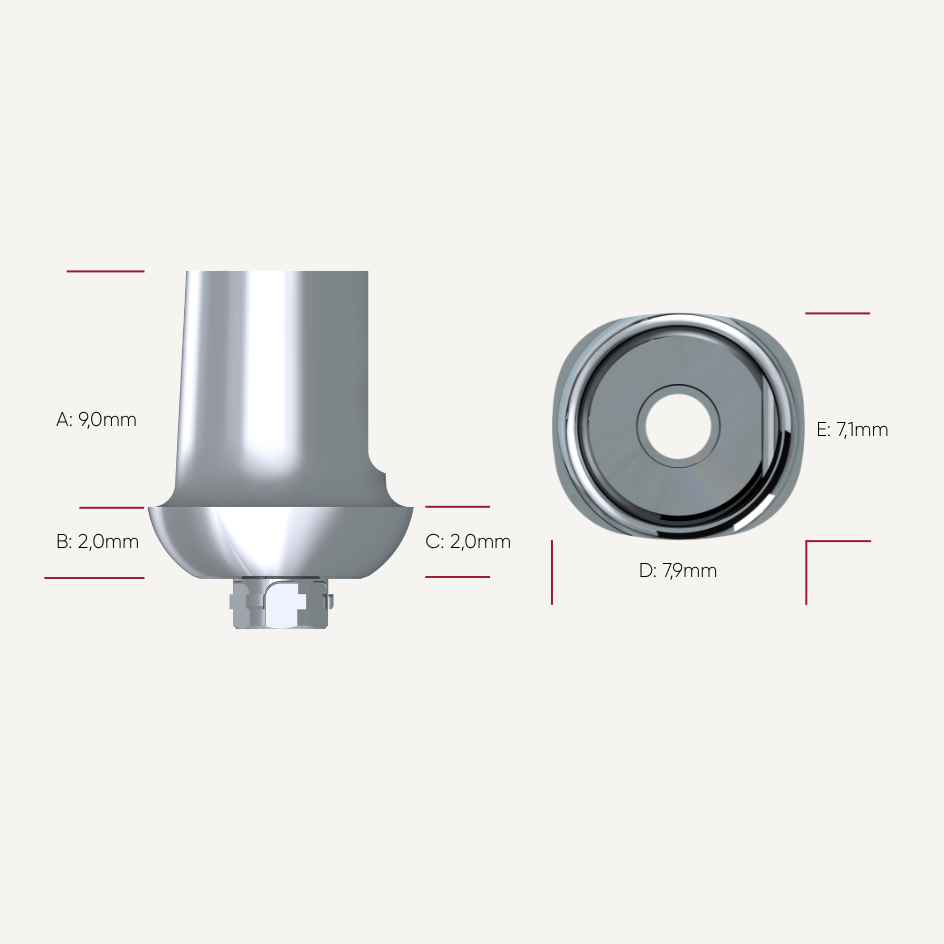 Präparierbare Titan Abutments