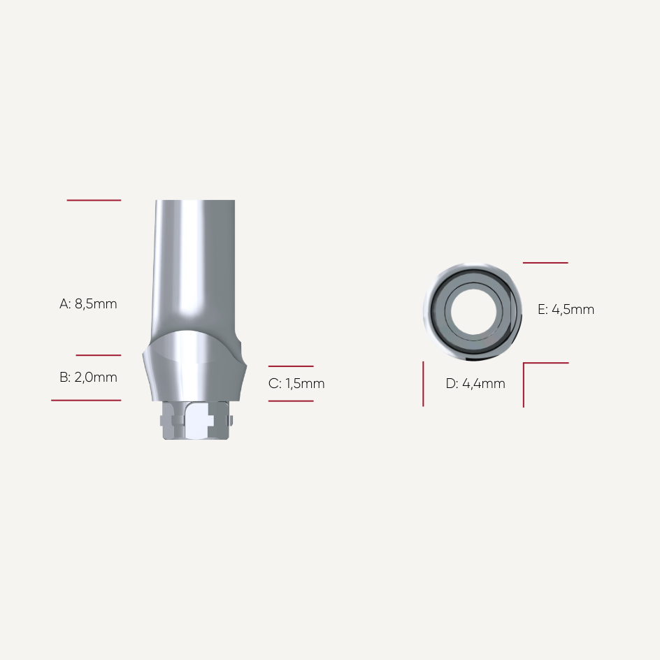 Präparierbare Titan Abutments