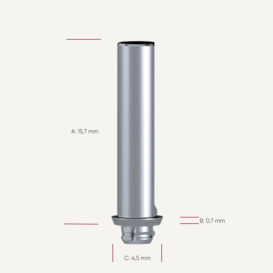 Provisorisches Titan Abutment - mit Schraube