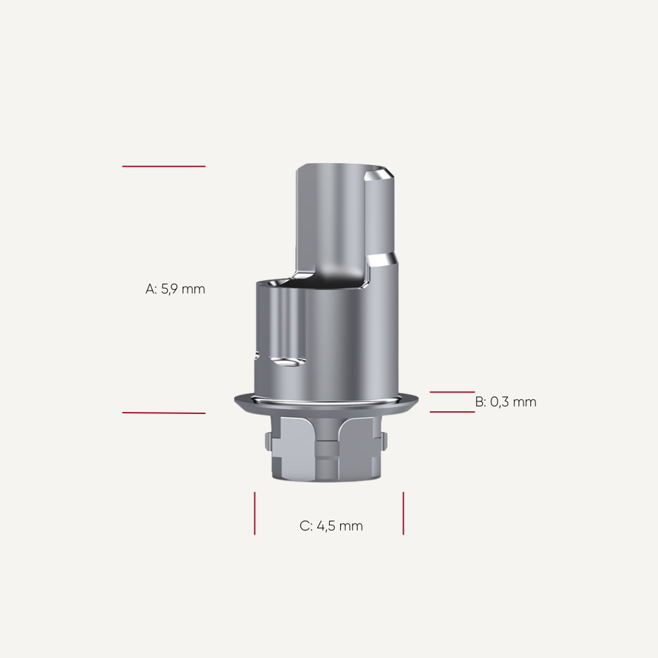 NeoBase® Abutment ASC abgewinkelter Schraubenzugangskanal