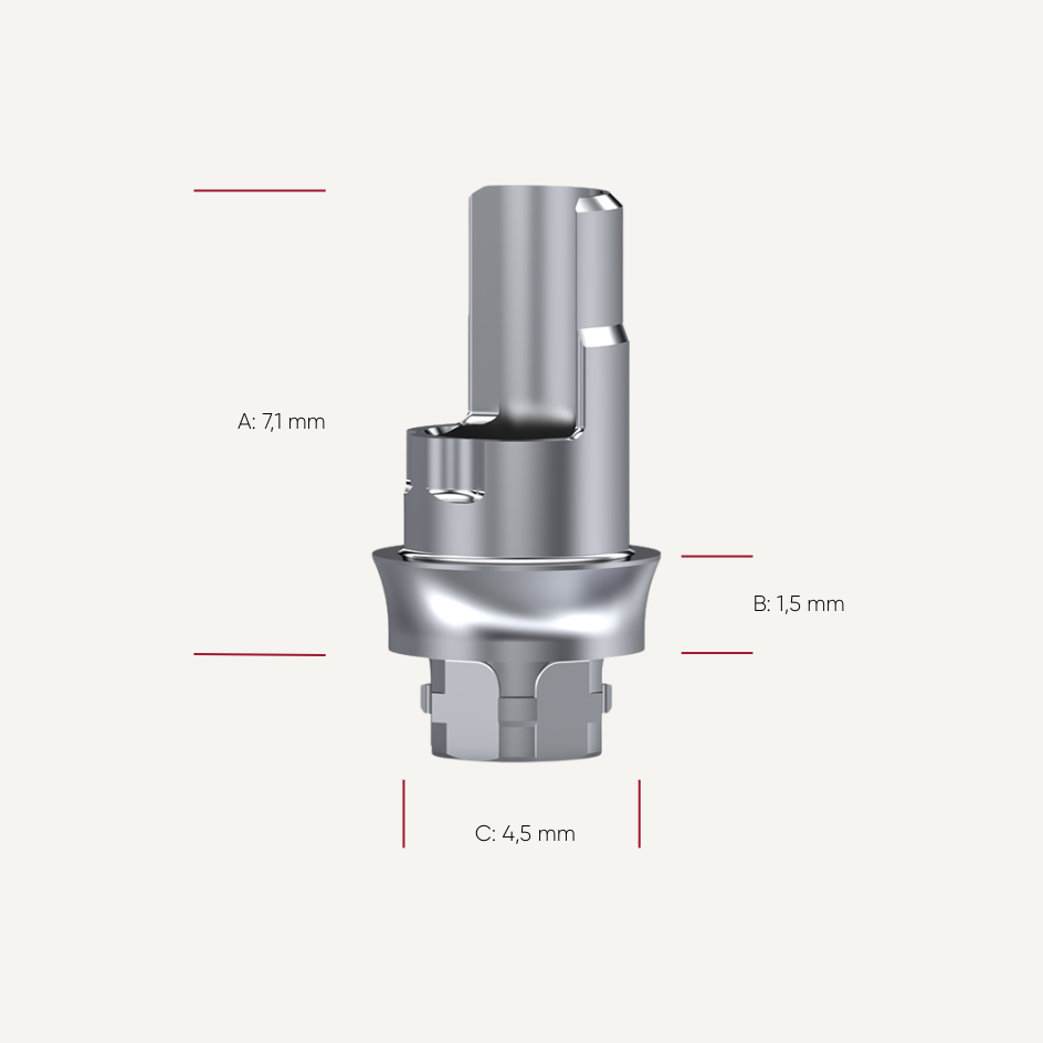 NeoBase® Abutment ASC abgewinkelter Schraubenzugangskanal