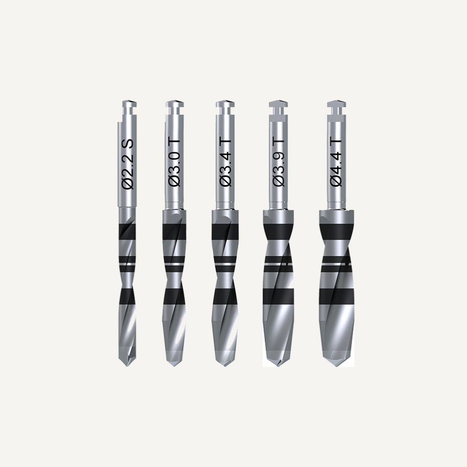 Bohrersatz Edge. Spiralbohrers ∅2.2, 3.0T, 3.4T, 3.9T und 4.4T