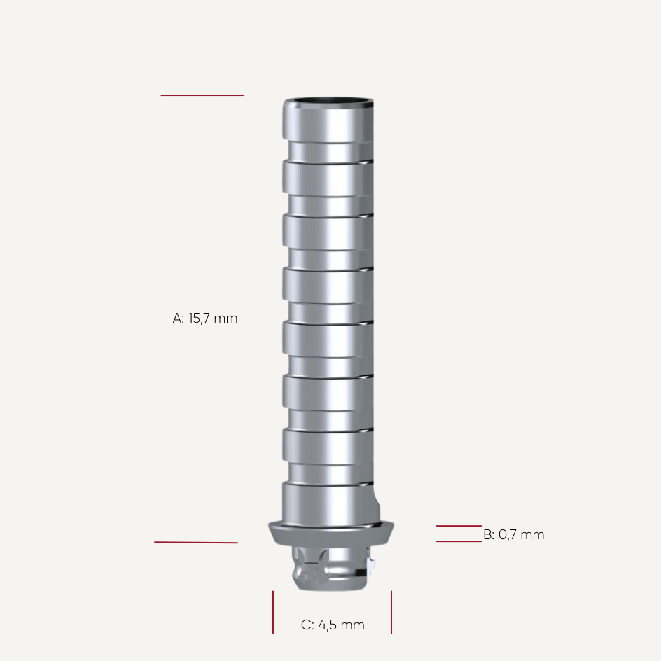 Provisorisches Titan Abutment - mit Schraube
