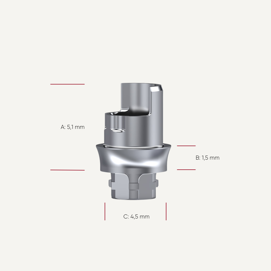 NeoBase® Abutment ASC abgewinkelter Schraubenzugangskanal